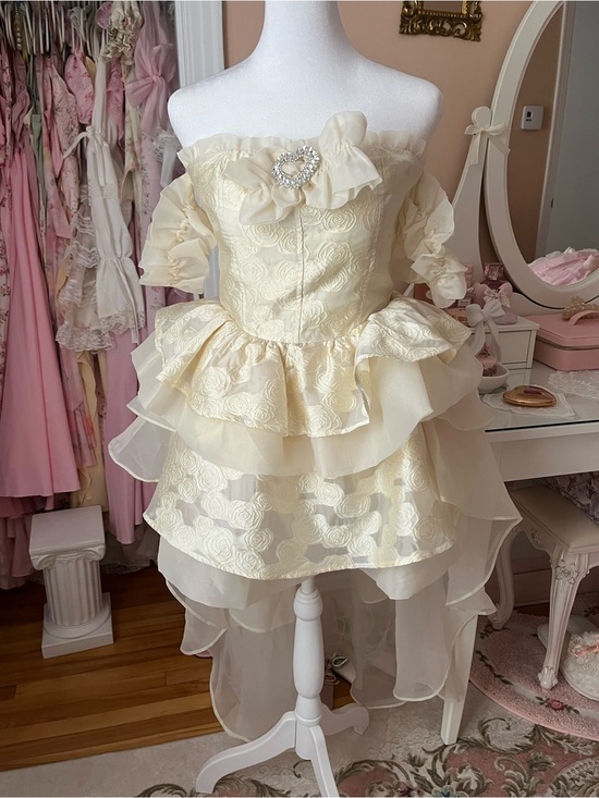 First Date New York Dresses & Skirts - Ivory Off-Shoulder Ruffled Cocktail Dress